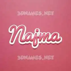 najma in Red Scribble style - 3D name wallpaper
