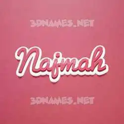 najmah in Red Scribble style - 3D name wallpaper