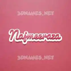najmeeraza in Red Scribble style - 3D name wallpaper
