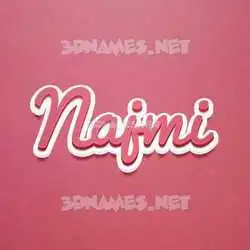 najmi in Red Scribble style - 3D name wallpaper