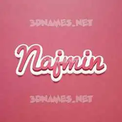 najmin in Red Scribble style - 3D name wallpaper