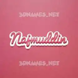 najmuddin in Red Scribble style - 3D name wallpaper