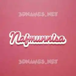 najmunnisa in Red Scribble style - 3D name wallpaper
