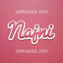 najni in Red Scribble style - 3D name wallpaper