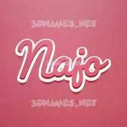 najo in Red Scribble style - 3D name wallpaper