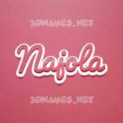 najola in Red Scribble style - 3D name wallpaper