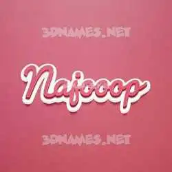 najooop in Red Scribble style - 3D name wallpaper