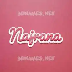 najrana in Red Scribble style - 3D name wallpaper