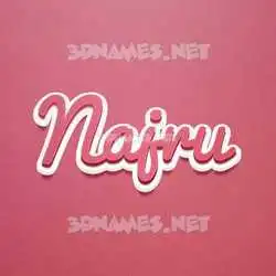 najru in Red Scribble style - 3D name wallpaper