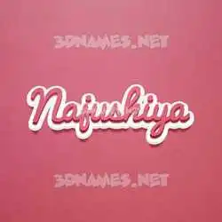 najushiya in Red Scribble style - 3D name wallpaper