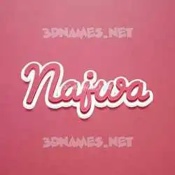 najwa in Red Scribble style - 3D name wallpaper