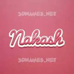 nakash in Red Scribble style - 3D name wallpaper