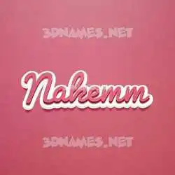 nakemm in Red Scribble style - 3D name wallpaper