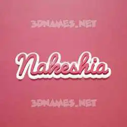 nakeshia in Red Scribble style - 3D name wallpaper