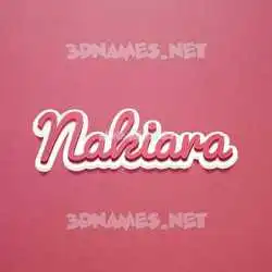 nakiara in Red Scribble style - 3D name wallpaper