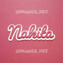 nakita in Red Scribble style - 3D name wallpaper