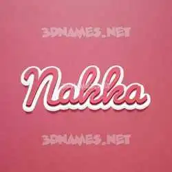 nakka in Red Scribble style - 3D name wallpaper
