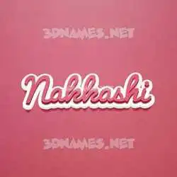 nakkashi in Red Scribble style - 3D name wallpaper
