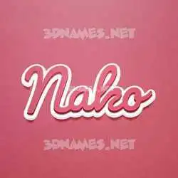 nako in Red Scribble style - 3D name wallpaper