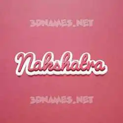 nakshatra in Red Scribble style - 3D name wallpaper