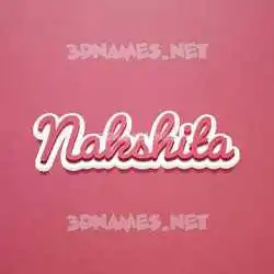 nakshita in Red Scribble style - 3D name wallpaper