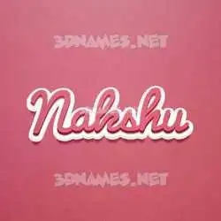nakshu in Red Scribble style - 3D name wallpaper