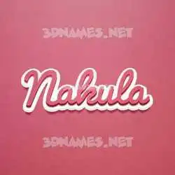 nakula in Red Scribble style - 3D name wallpaper