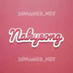 nakyeong in Red Scribble style - 3D name wallpaper