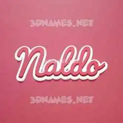 naldo in Red Scribble style - 3D name wallpaper