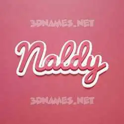 naldy in Red Scribble style - 3D name wallpaper