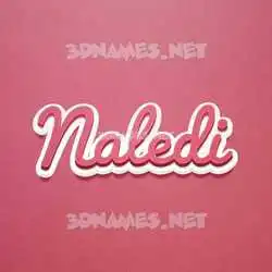 naledi in Red Scribble style - 3D name wallpaper
