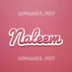 naleem in Red Scribble style - 3D name wallpaper