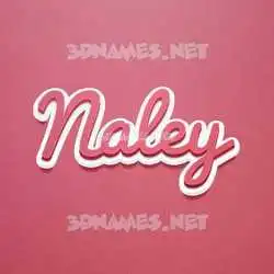 naley in Red Scribble style - 3D name wallpaper