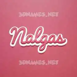 nalgas in Red Scribble style - 3D name wallpaper