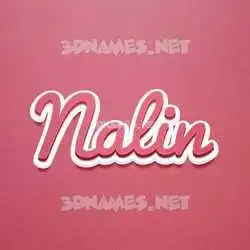 nalin in Red Scribble style - 3D name wallpaper