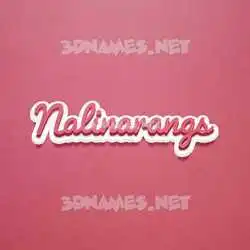 nalinarangs in Red Scribble style - 3D name wallpaper