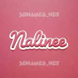 nalinee in Red Scribble style - 3D name wallpaper