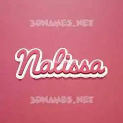 nalissa in Red Scribble style - 3D name wallpaper