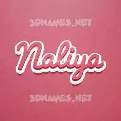 naliya in Red Scribble style - 3D name wallpaper