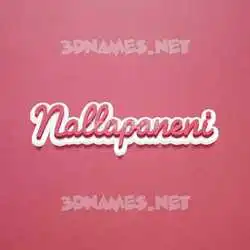 nallapaneni in Red Scribble style - 3D name wallpaper