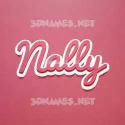 nally in Red Scribble style - 3D name wallpaper