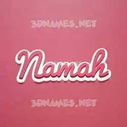 namah in Red Scribble style - 3D name wallpaper
