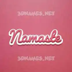 namaste in Red Scribble style - 3D name wallpaper