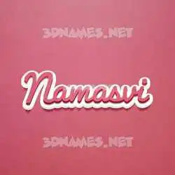 namasvi in Red Scribble style - 3D name wallpaper
