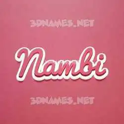 nambi in Red Scribble style - 3D name wallpaper