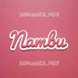 nambu in Red Scribble style - 3D name wallpaper