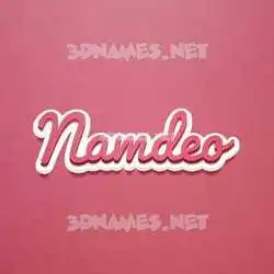 namdeo in Red Scribble style - 3D name wallpaper