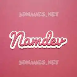namdev in Red Scribble style - 3D name wallpaper