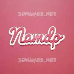 namdp in Red Scribble style - 3D name wallpaper