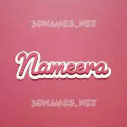 nameera in Red Scribble style - 3D name wallpaper